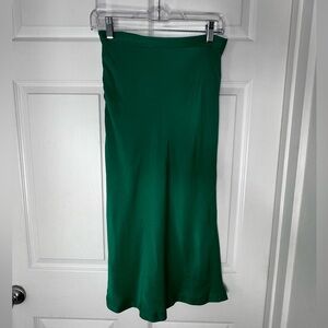 BOSKEMPER Green Satin Skirt Sz XS